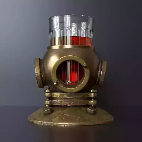 Cupholder in shape of diving helmet 3D model