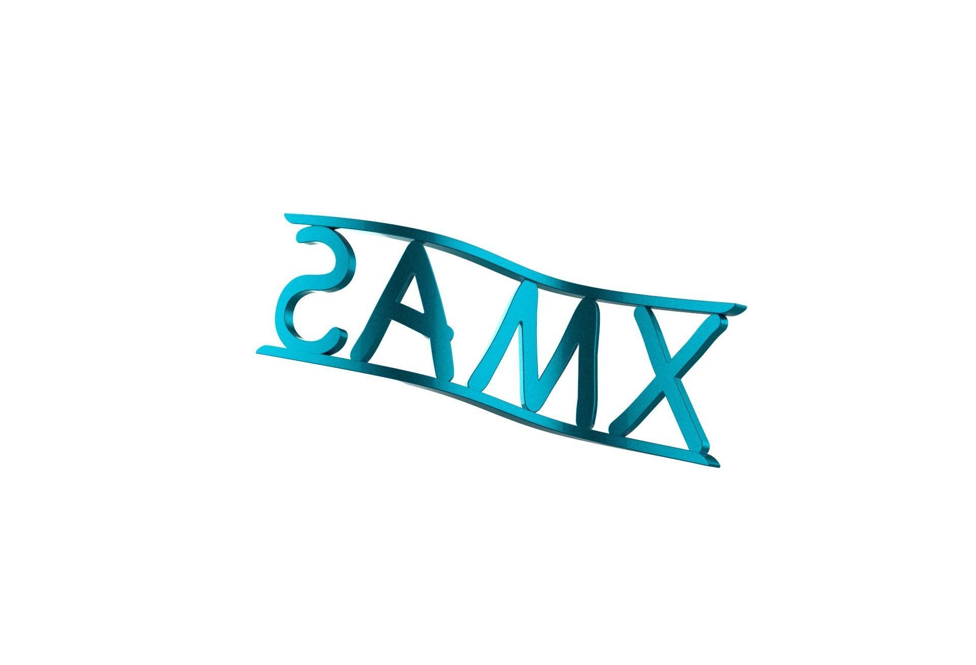 Christmas Xmas Tree Logo Decoration 3D print model_12