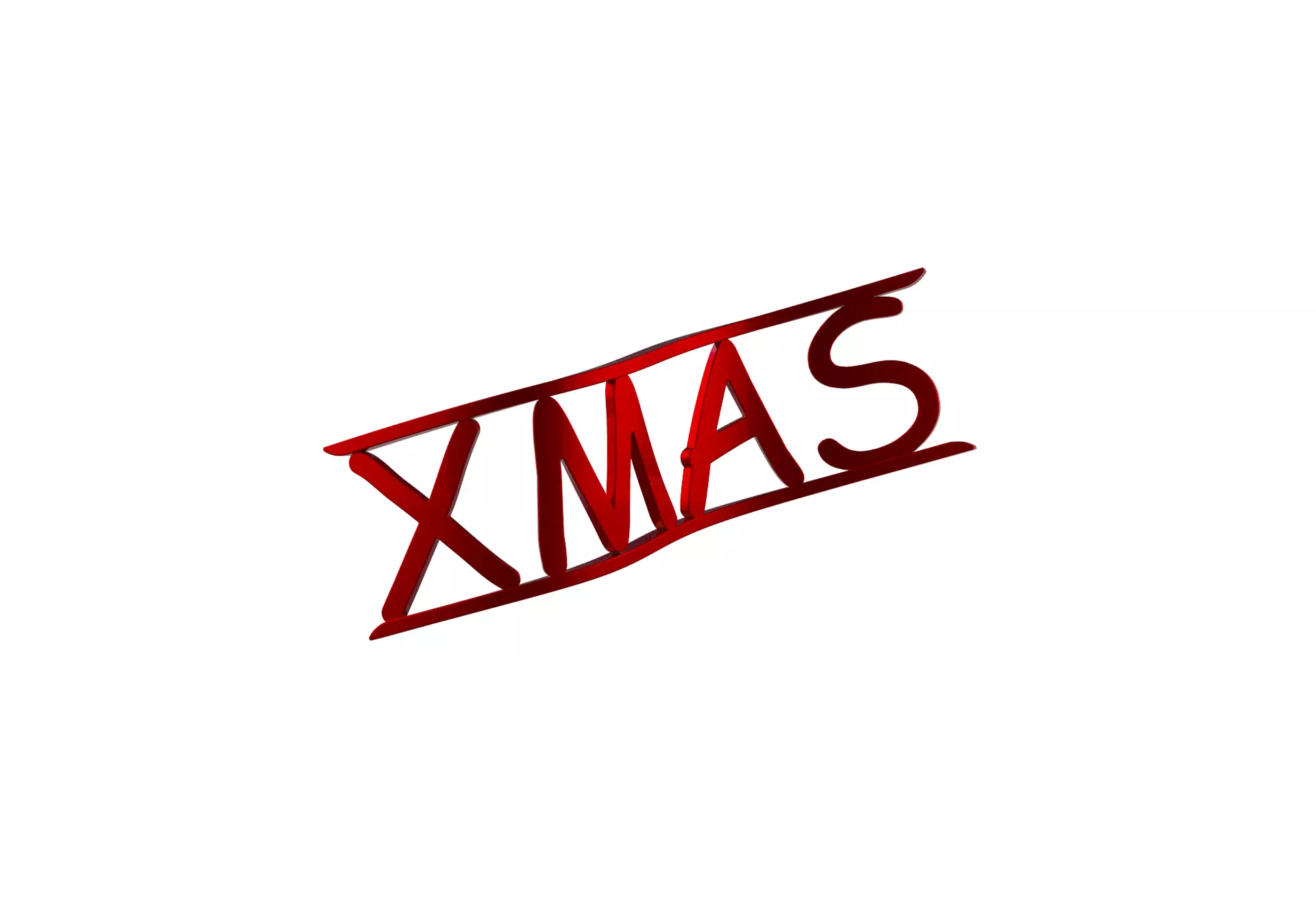 Christmas Xmas Tree Logo Decoration 3D print model_0