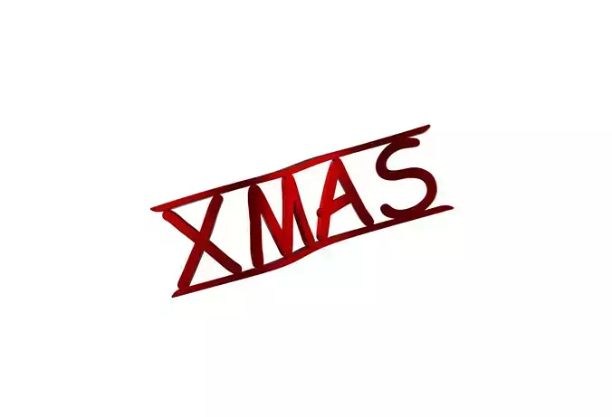 Christmas Xmas Tree Logo Decoration 3D print model