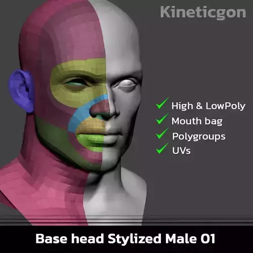 Base Head - Stylized - Male 01