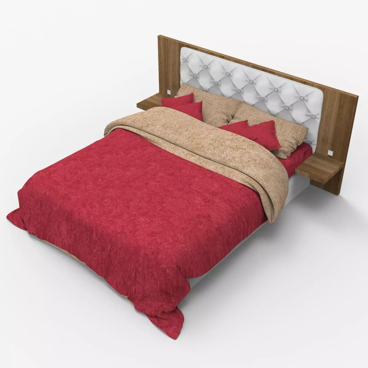 Wood Essential Bed 3D model