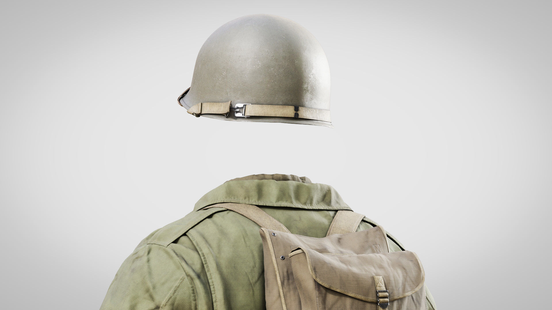 US WWII Infantry Soldier 3D model_8