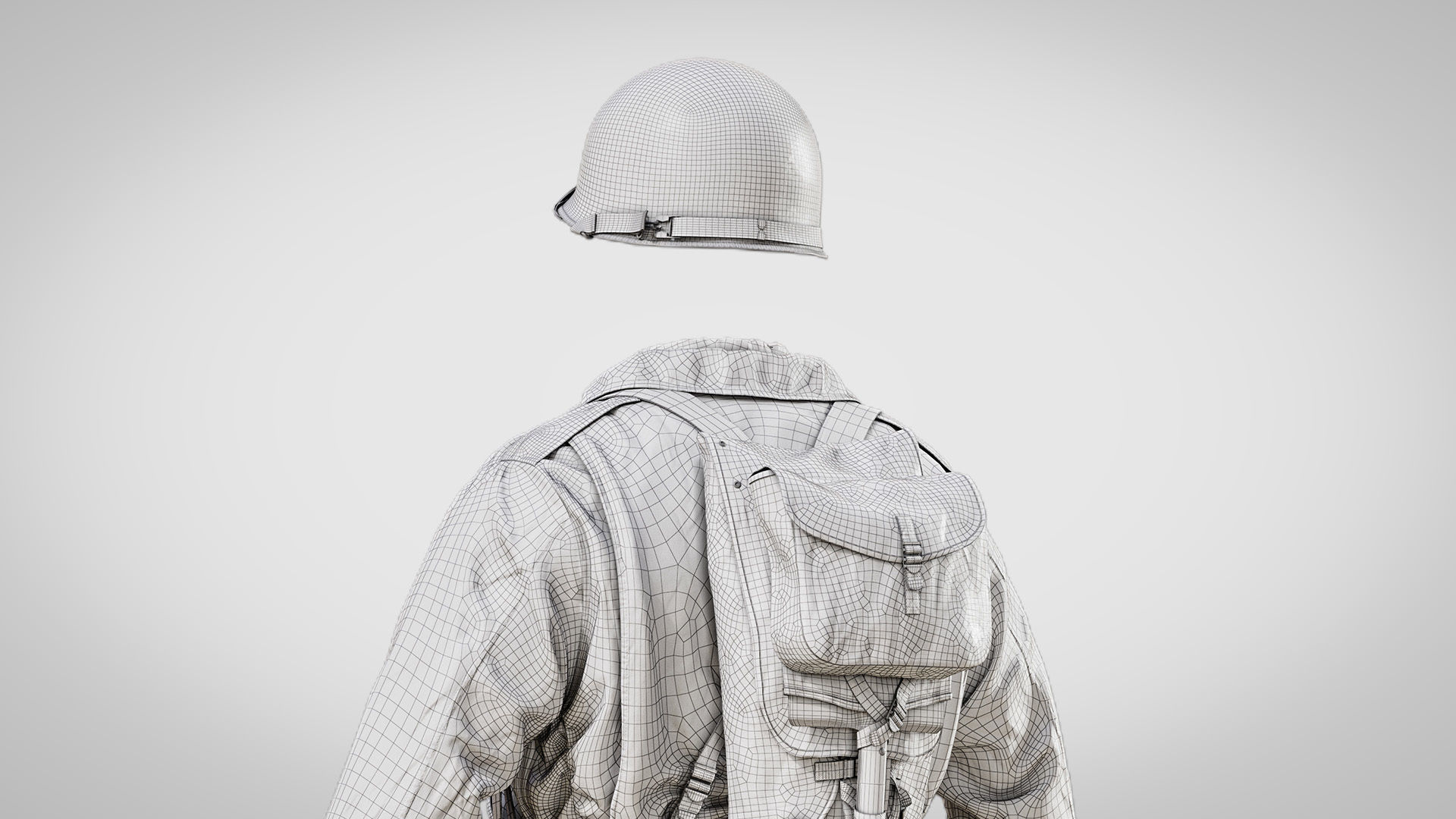 US WWII Infantry Soldier 3D model_17