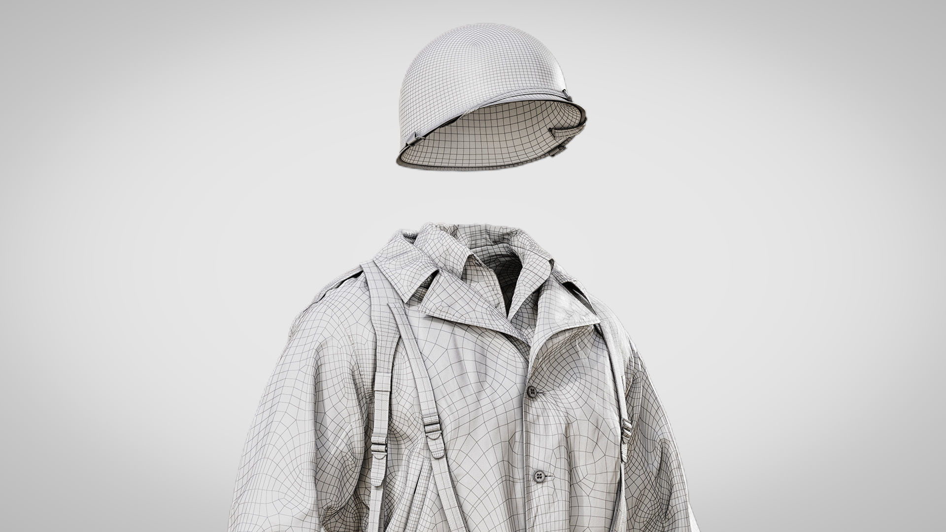 US WWII Infantry Soldier 3D model_14