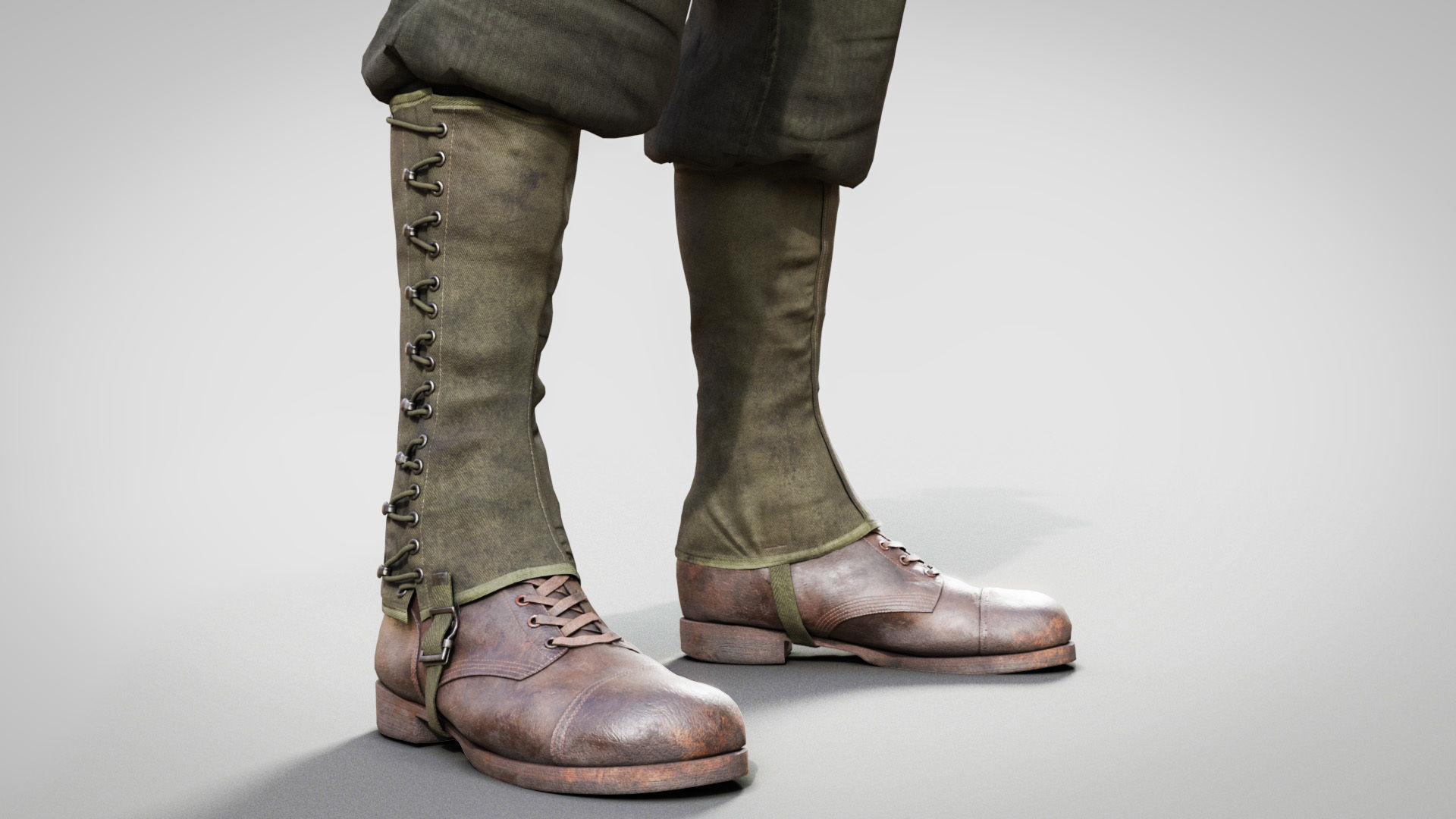 US WWII Infantry Soldier 3D model_7