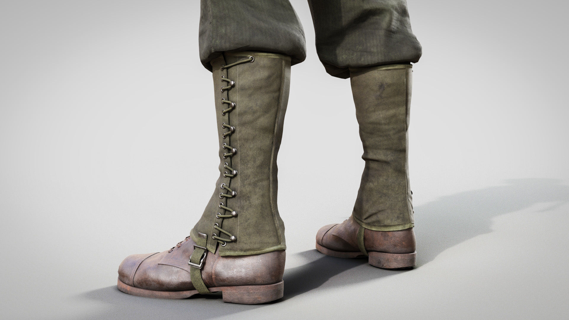 US WWII Infantry Soldier 3D model_11