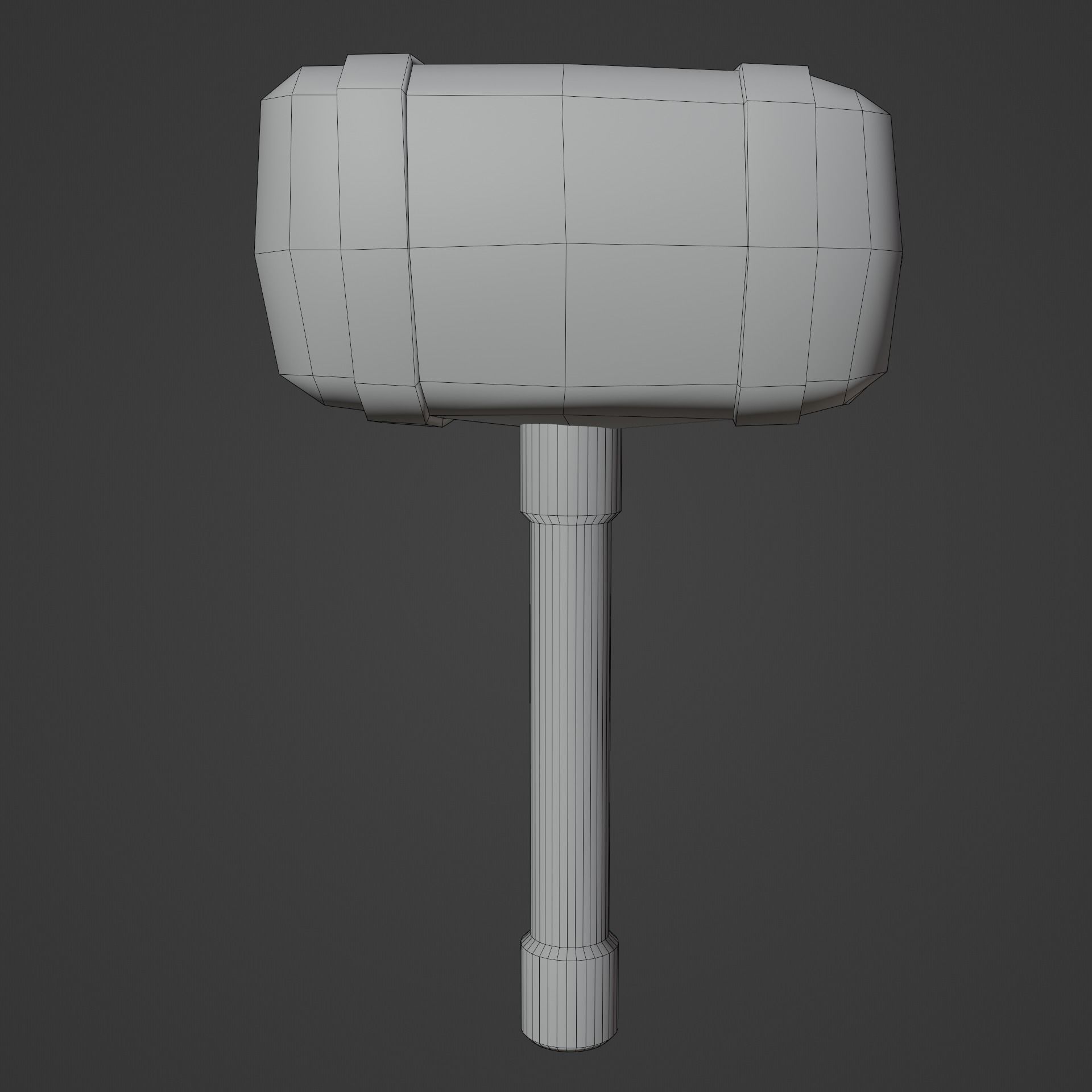 Stylized hammer with leather straps PBR-low-poly game ready Low-poly 3D model_7