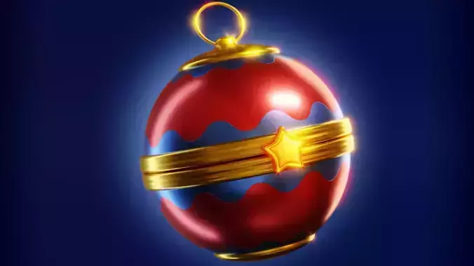 Stylized Christmas Ornament 3D model