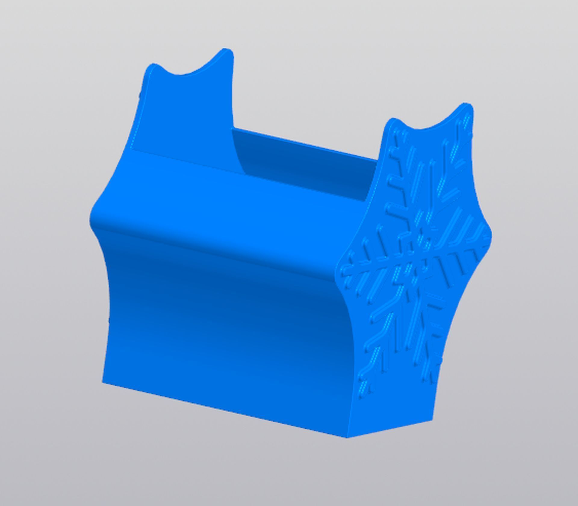 Snowflake patterned planter 3D print model_6