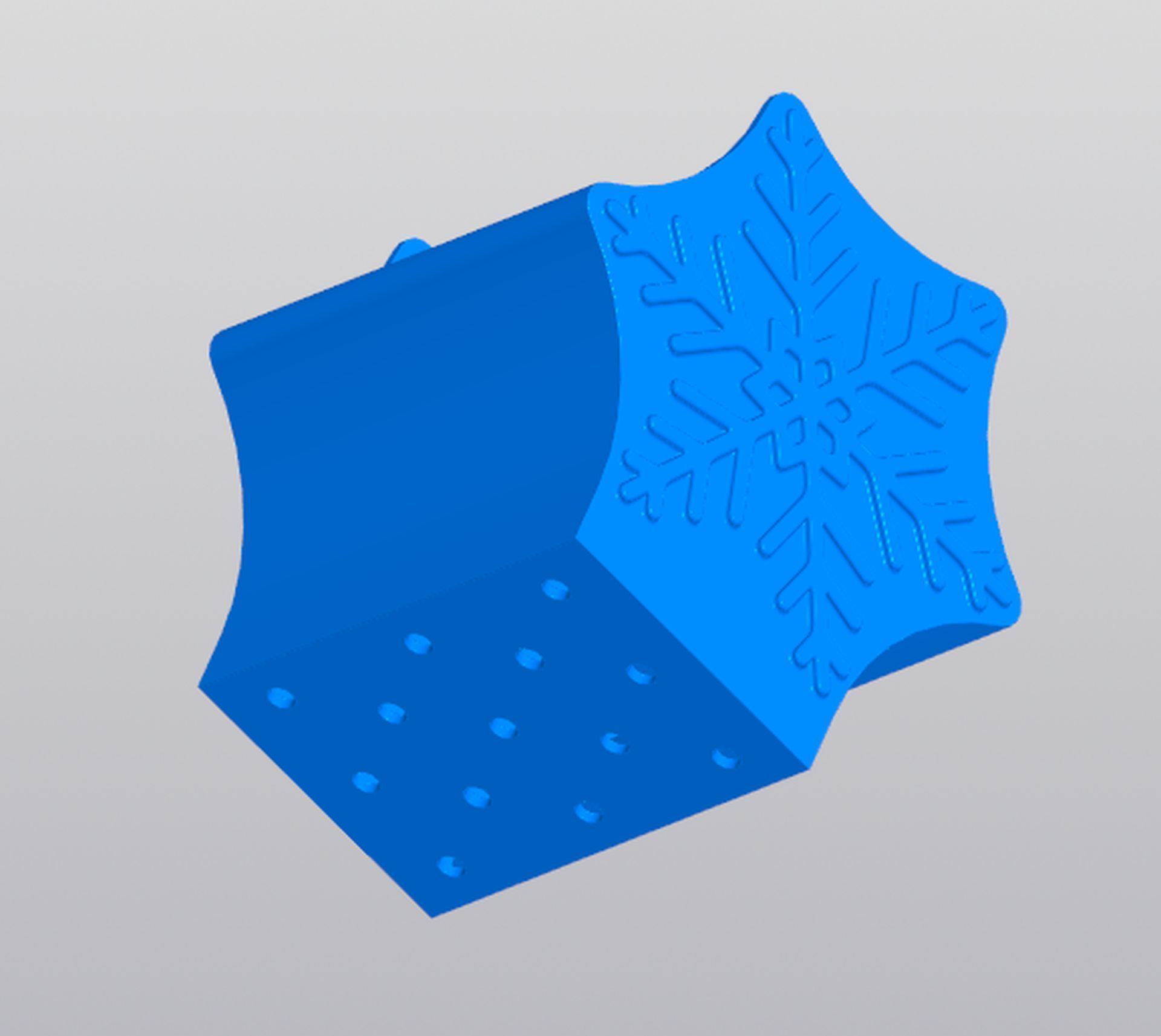 Snowflake patterned planter 3D print model_7