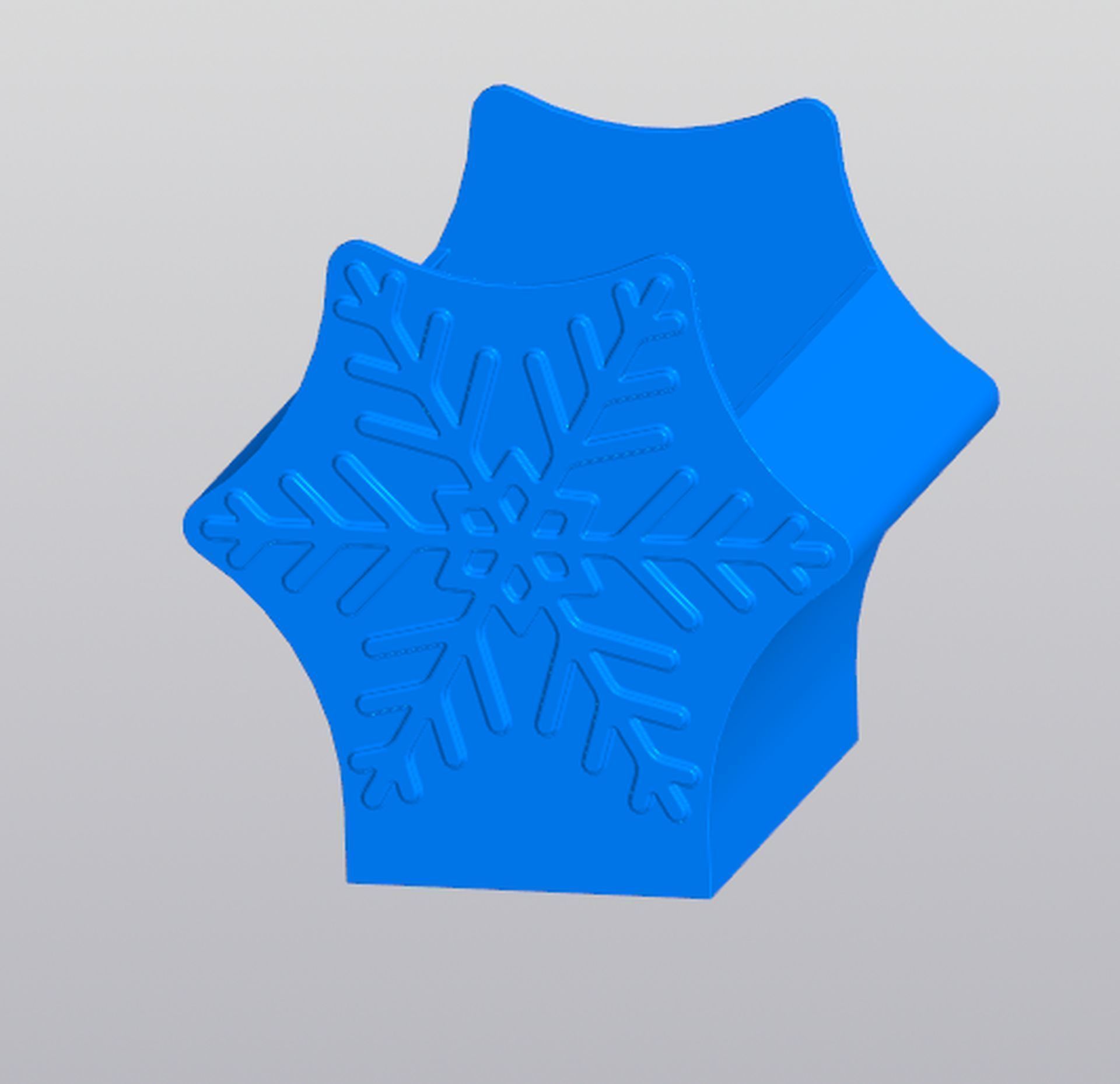 Snowflake patterned planter 3D print model_3