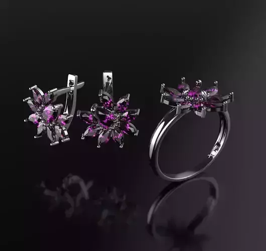  Set flower of paradise 