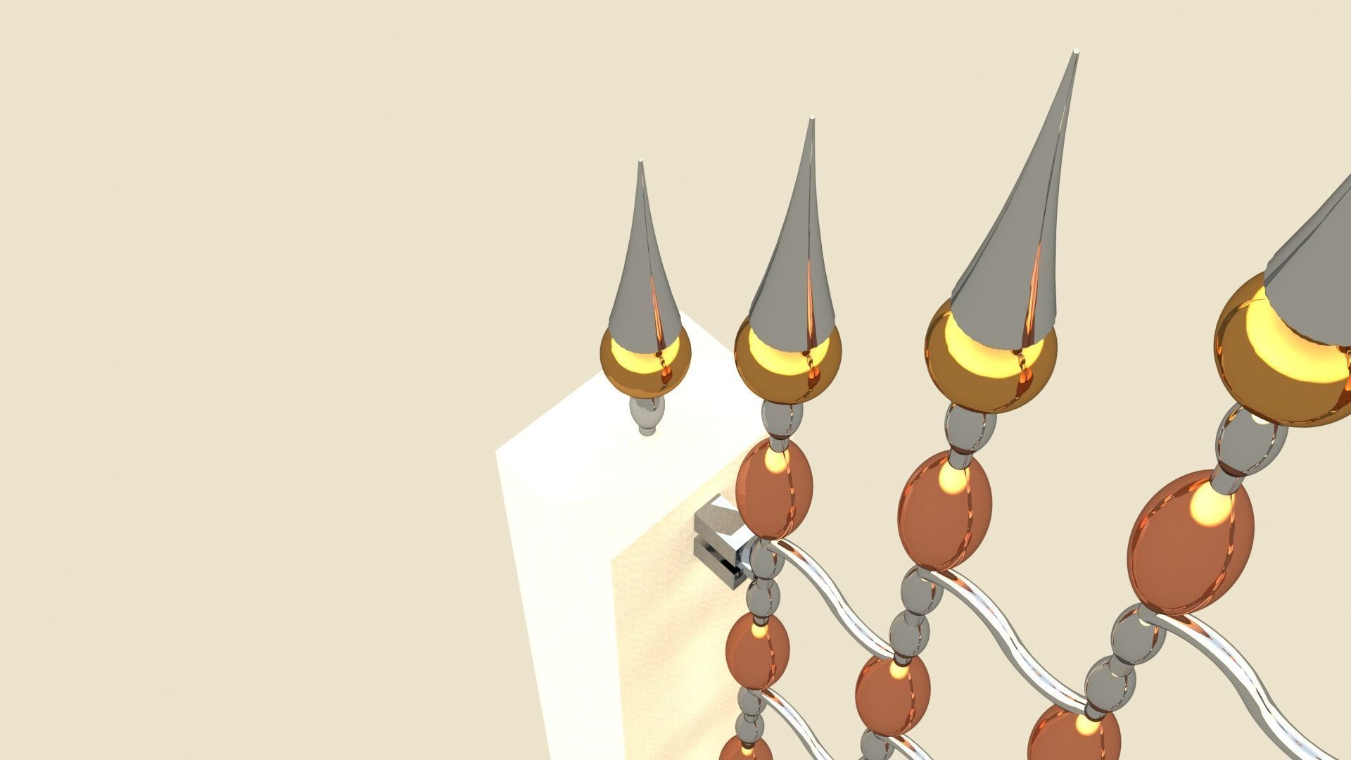 Luxury Gate 3D model_3