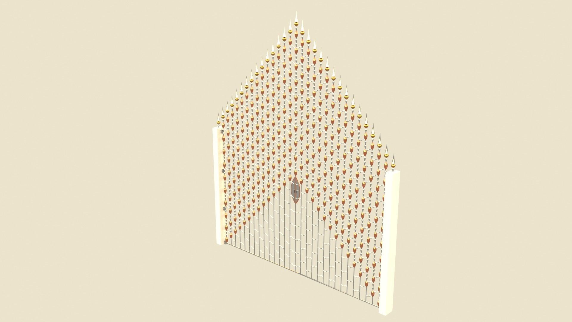 Luxury Gate 3D model_1