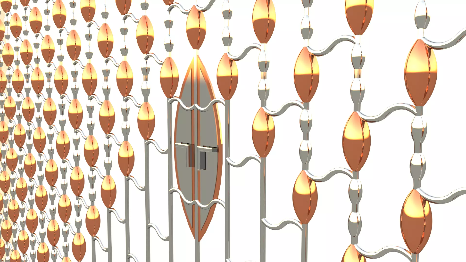 Luxury Gate 3D model_0