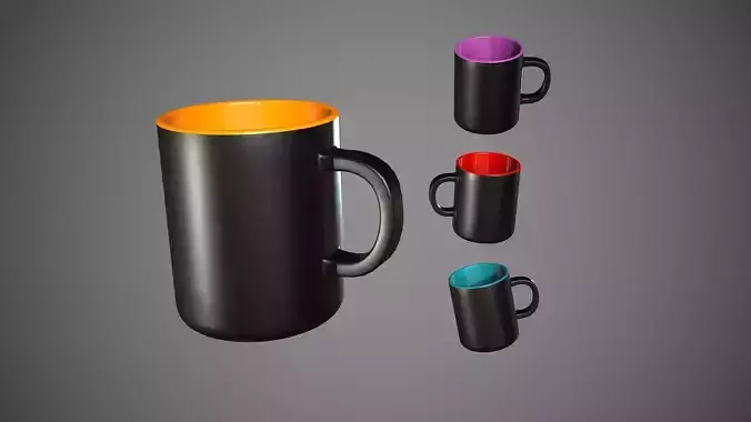 Coffee Mug Glass Colored