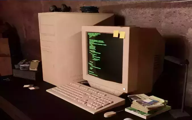 Old Pc Collection Low-poly 3D model