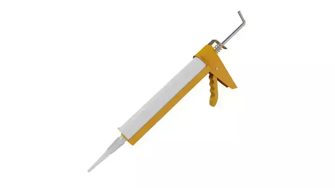 Silicon Gun made in Blender Low-poly 3D model