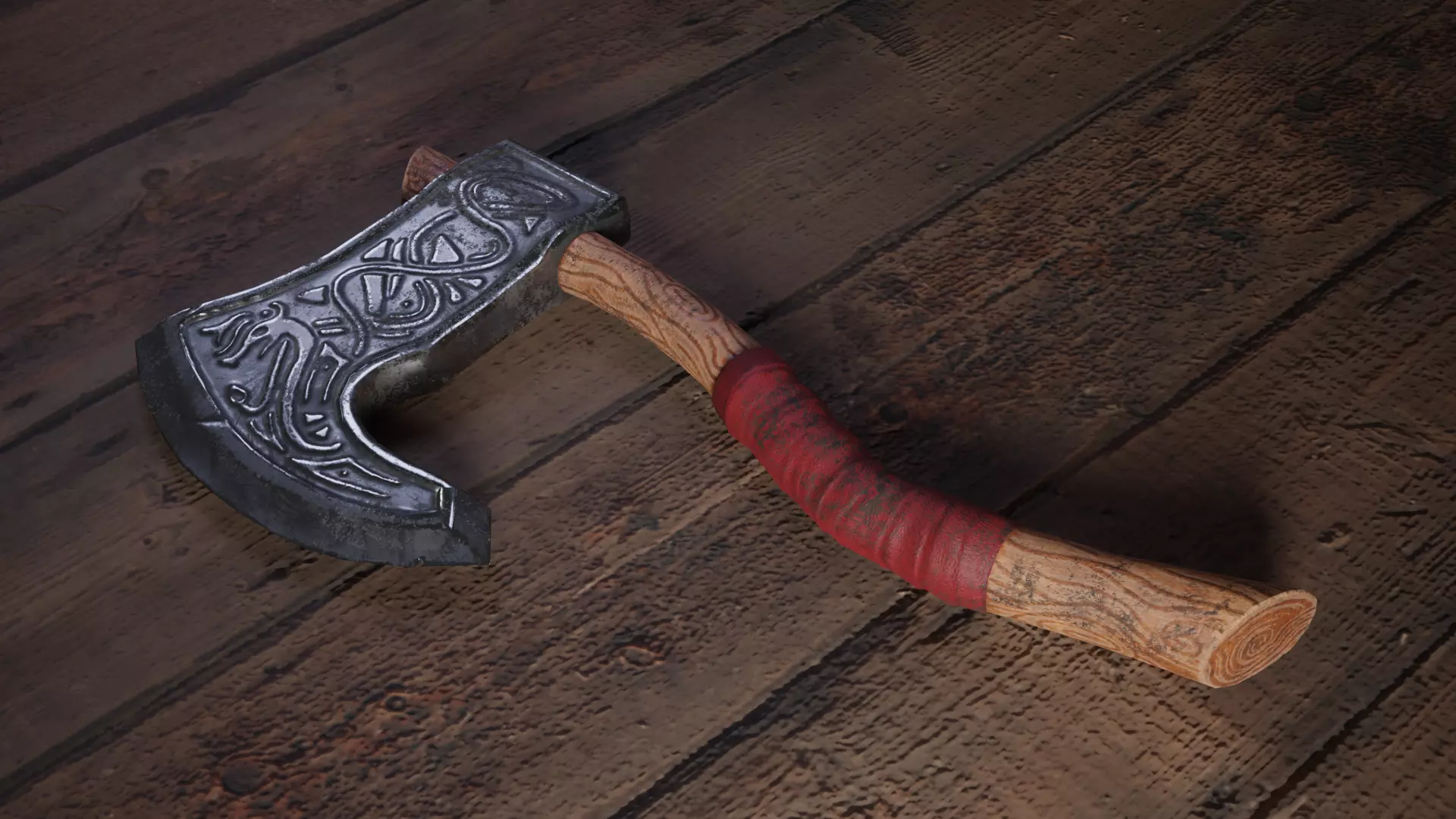 Game Ready Viking Axe Free low-poly 3D model