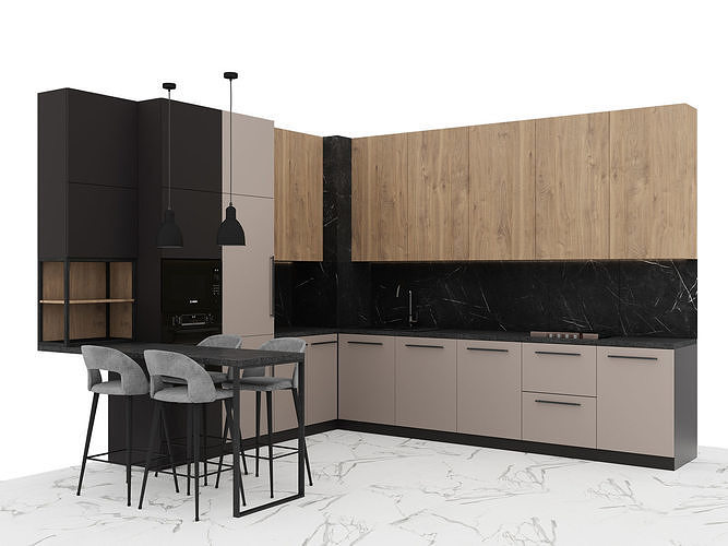 Kitchen Modern 3D model