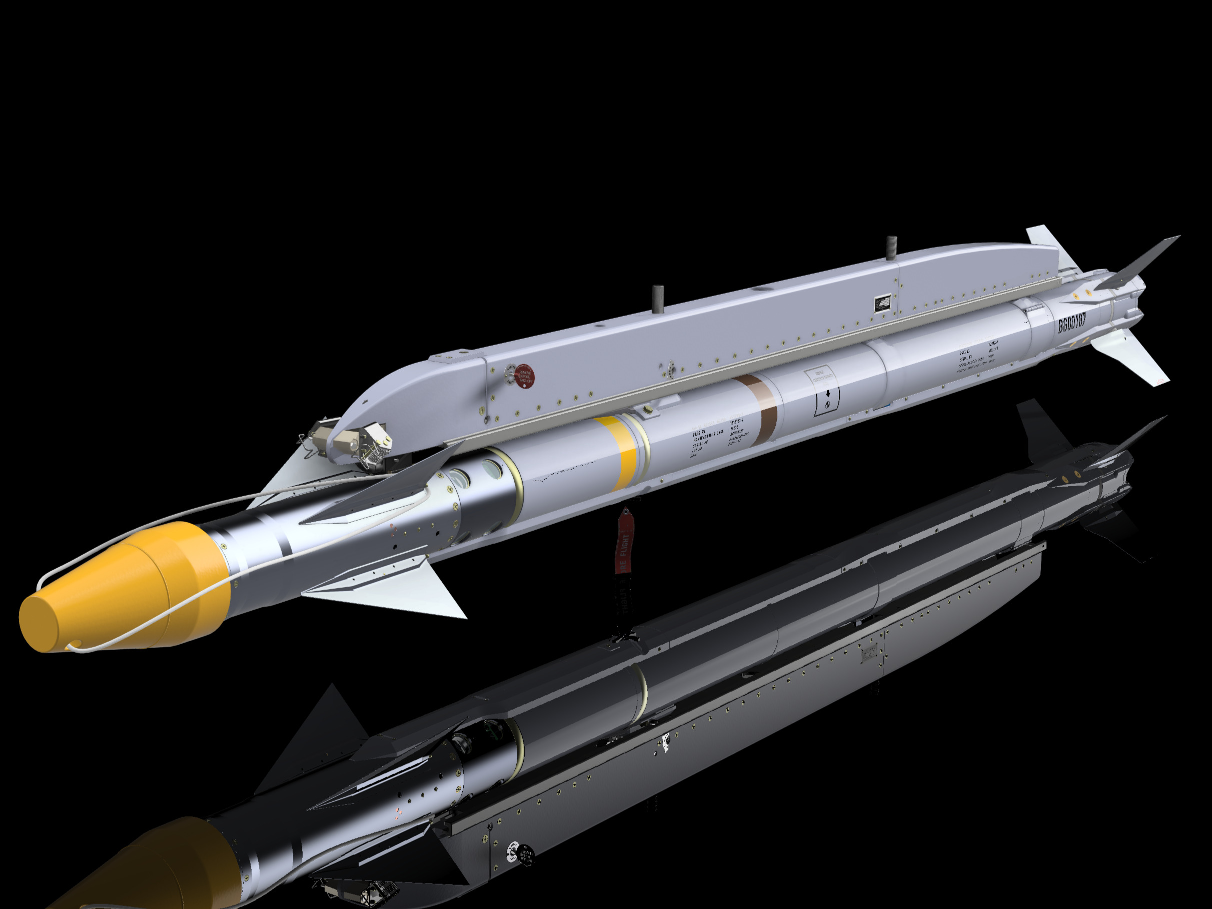 AIM-9X Sidewinder - Extreme Detail-Accuracy - 3D Print Ready 3D print model_5