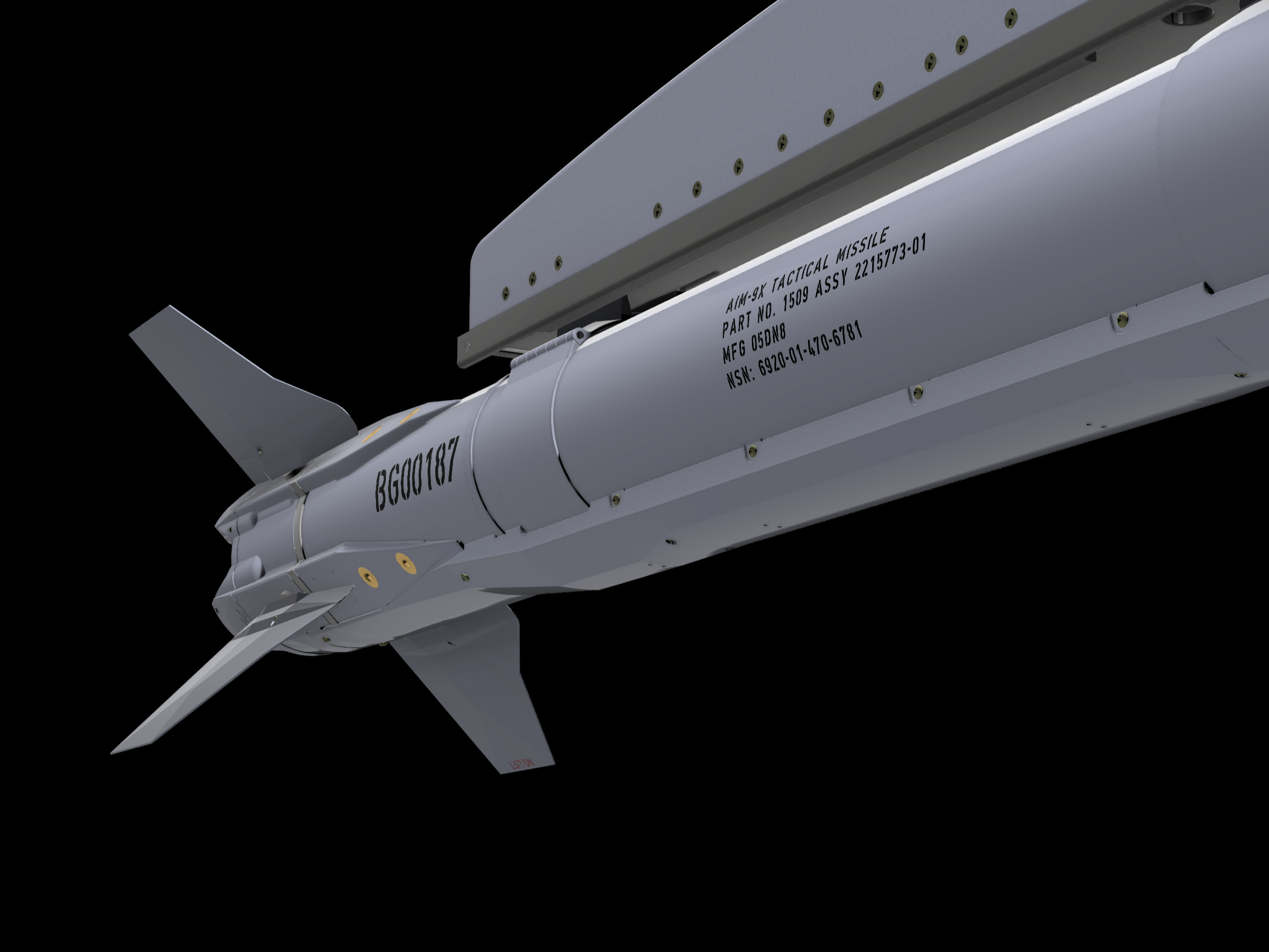 AIM-9X Sidewinder - Extreme Detail-Accuracy - 3D Print Ready 3D print model_14