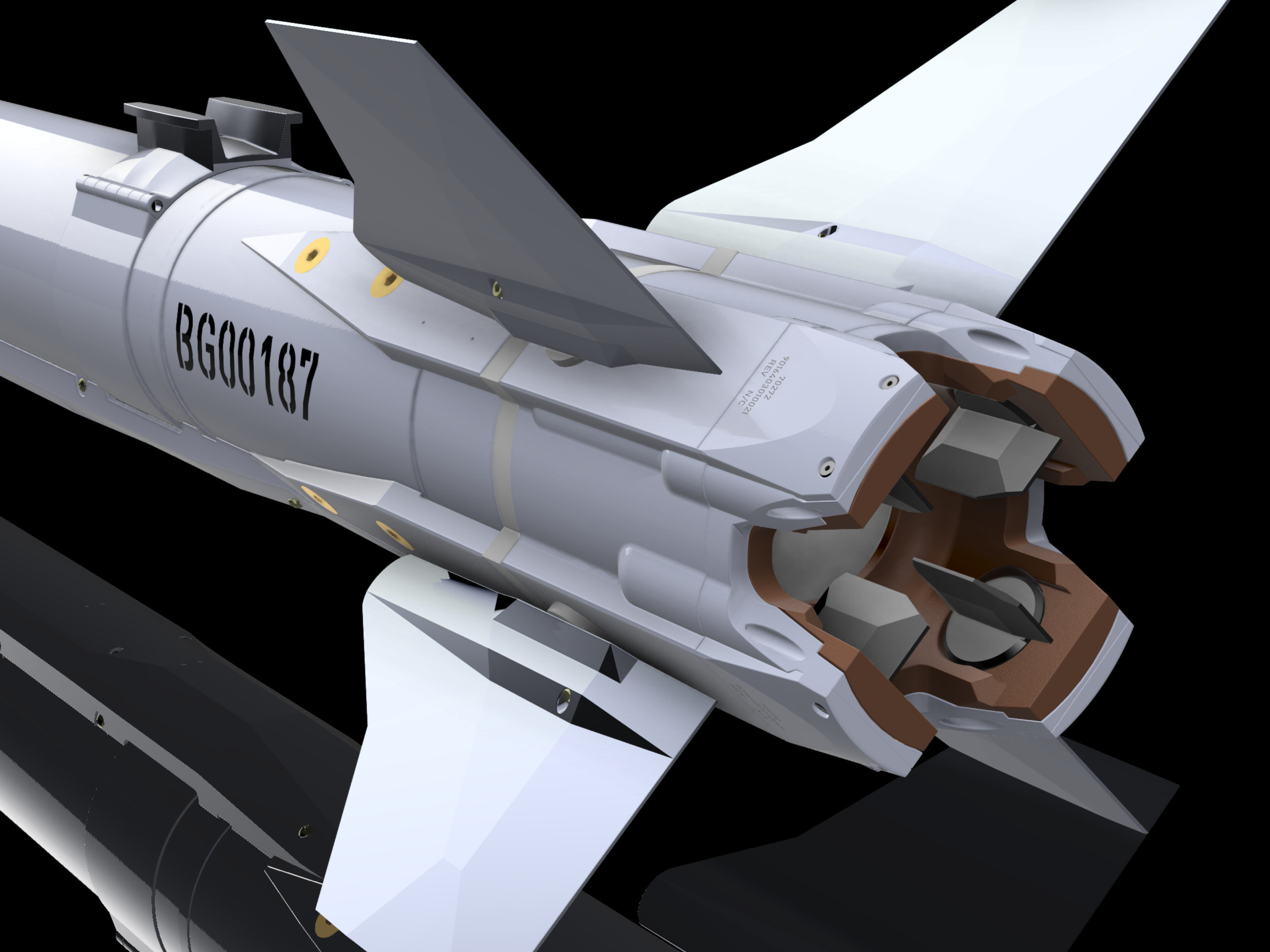 AIM-9X Sidewinder - Extreme Detail-Accuracy - 3D Print Ready 3D print model_15