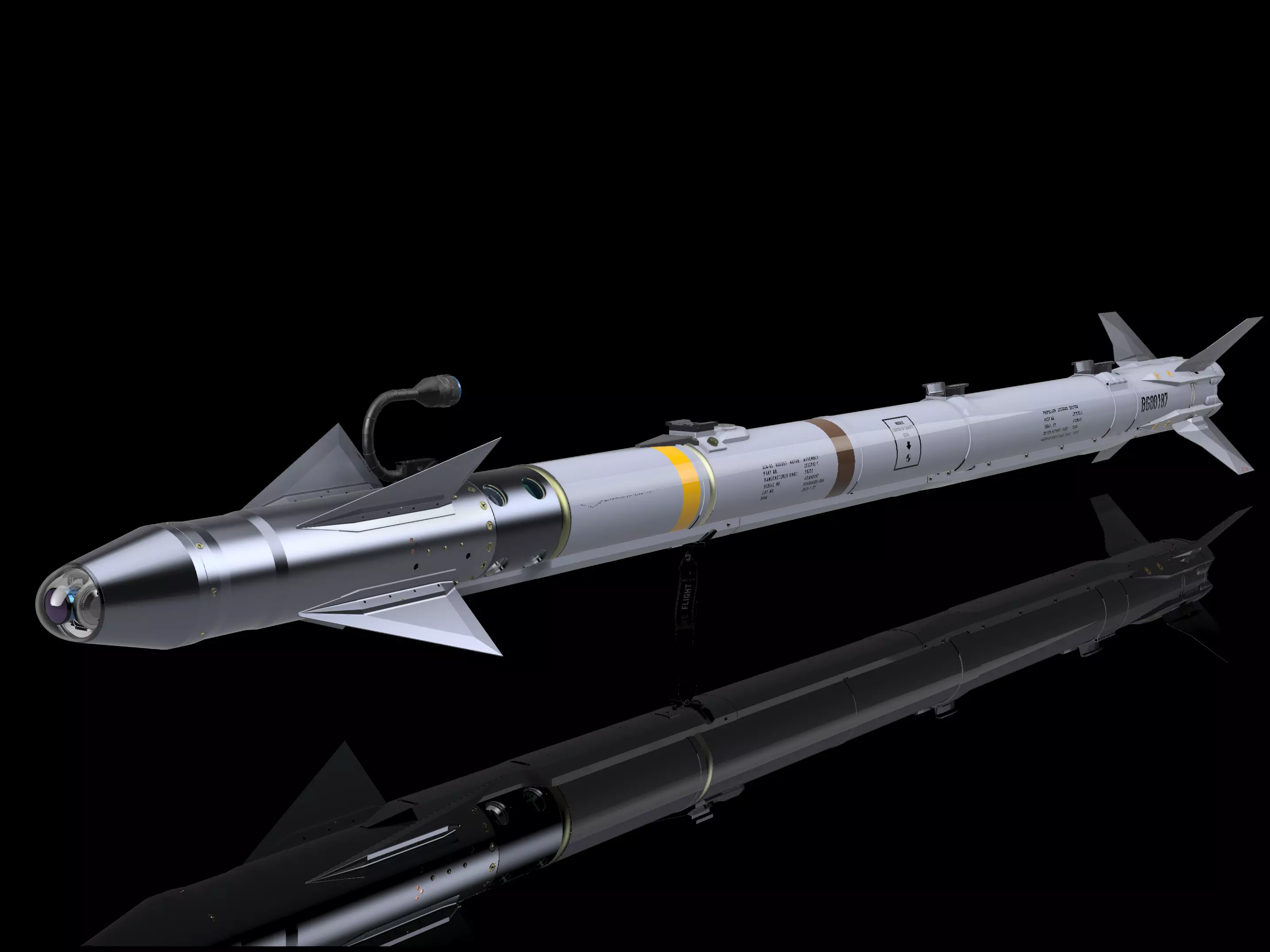 AIM-9X Sidewinder - Extreme Detail-Accuracy - 3D Print Ready 3D print model_0