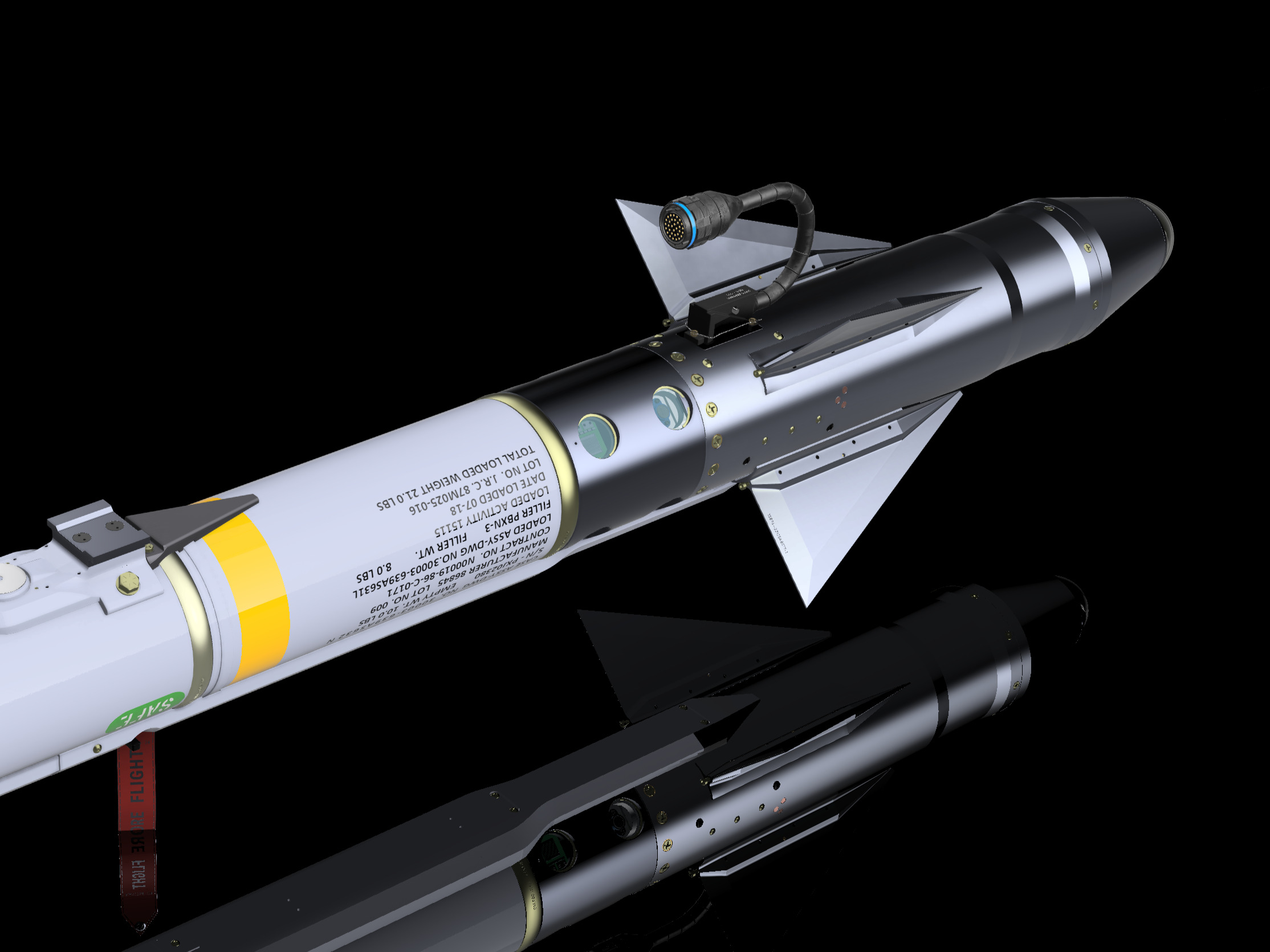 AIM-9X Sidewinder - Extreme Detail-Accuracy - 3D Print Ready 3D print model_8