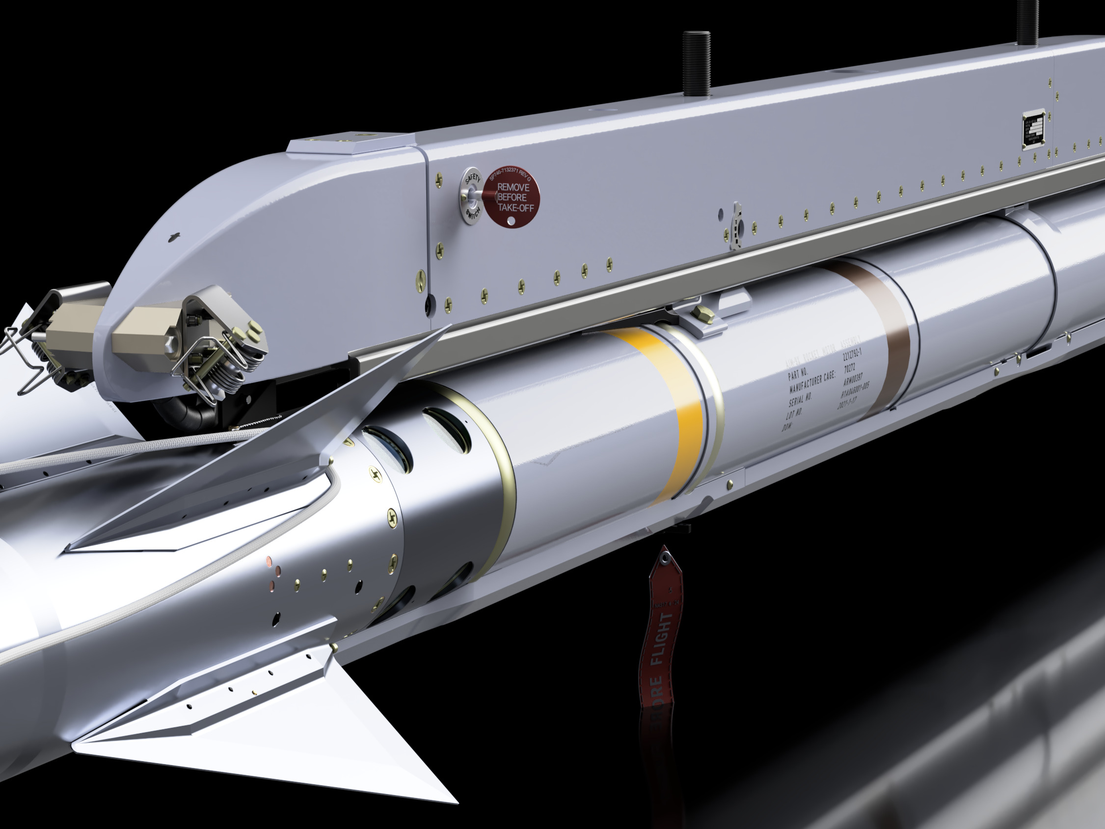 AIM-9X Sidewinder - Extreme Detail-Accuracy - 3D Print Ready 3D print model_9