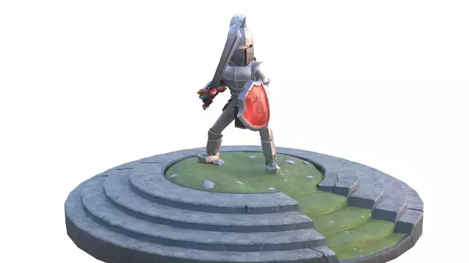 Stylized Low Poly Animated Knight