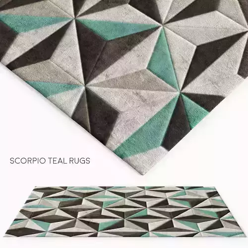 Scorpio Teal Rug