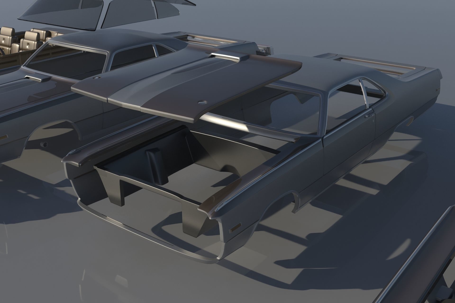 Chrysler 300 - 1970 3D print model_15