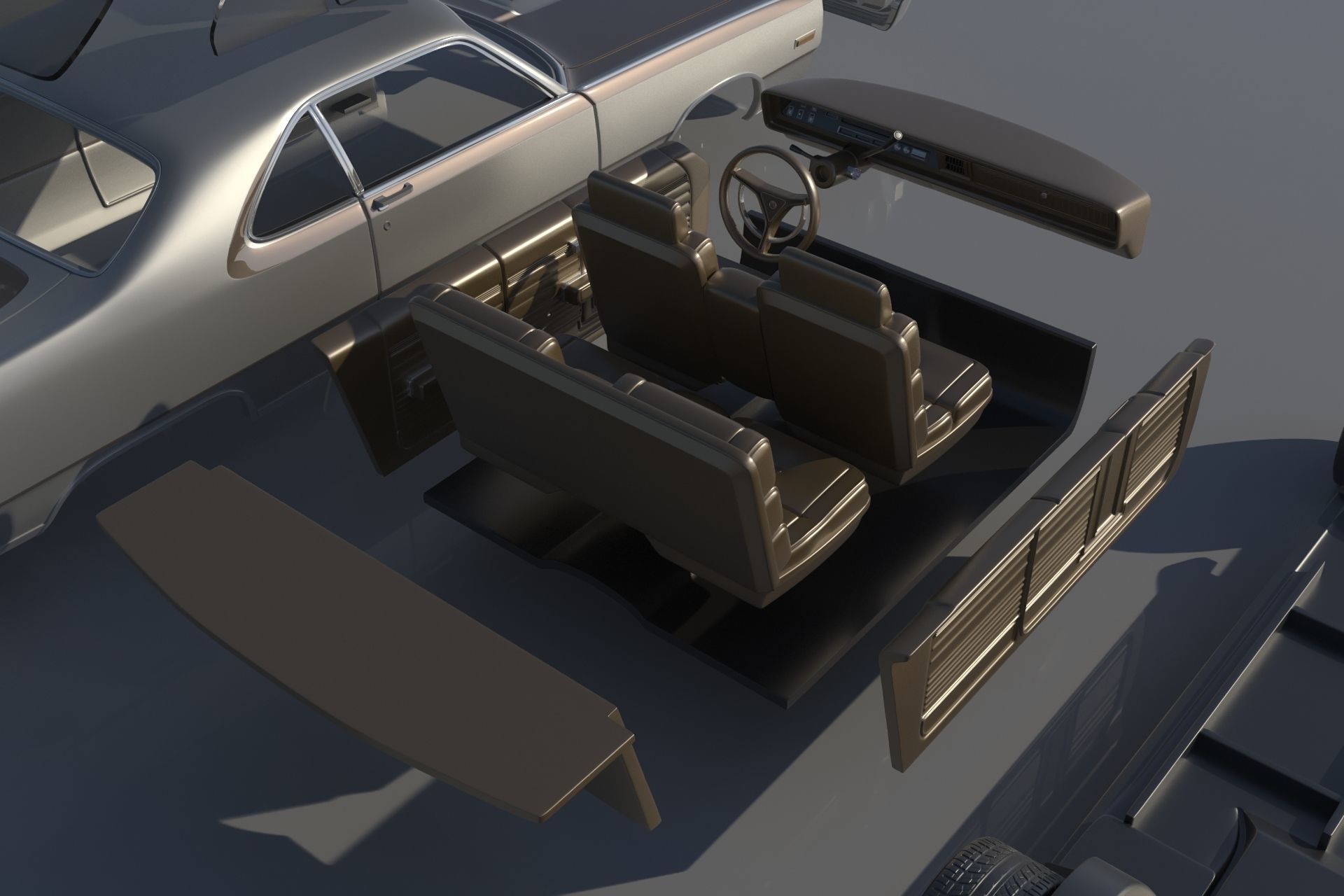 Chrysler 300 - 1970 3D print model_20