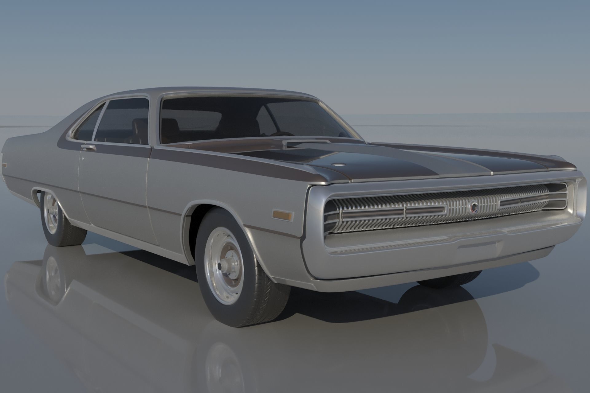 Chrysler 300 - 1970 3D print model_7