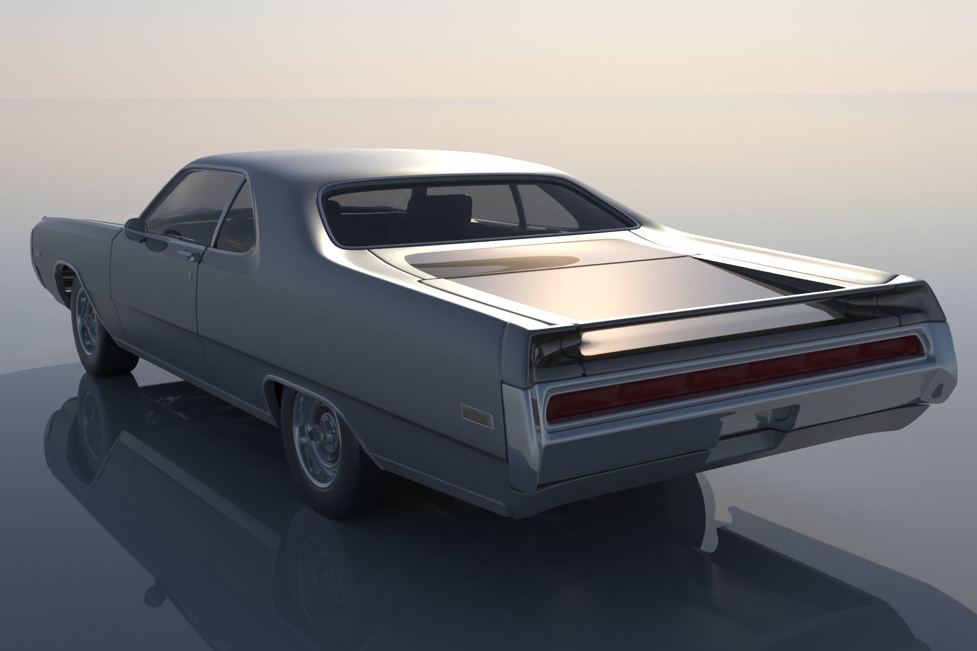 Chrysler 300 - 1970 3D print model_2