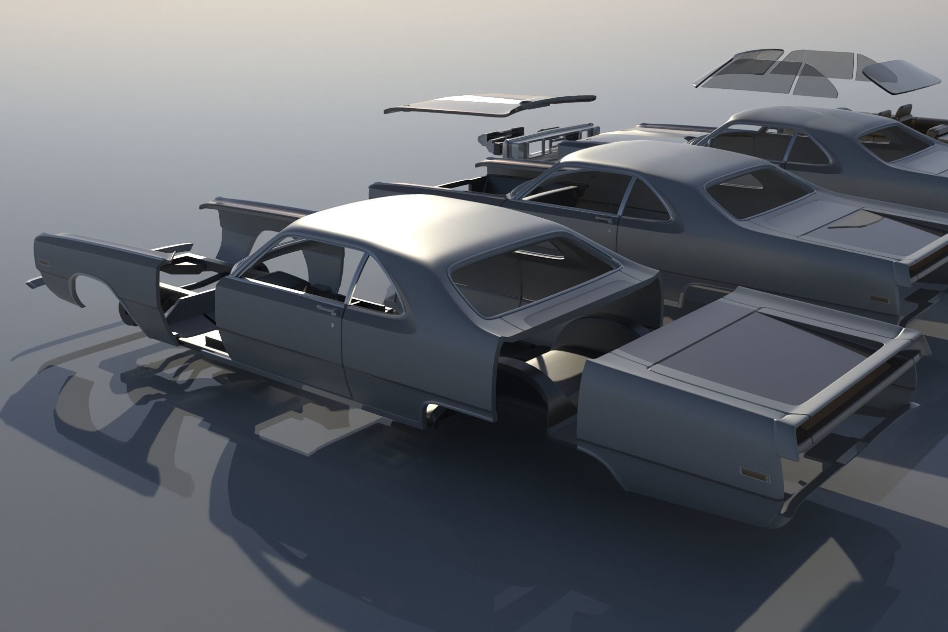 Chrysler 300 - 1970 3D print model_14