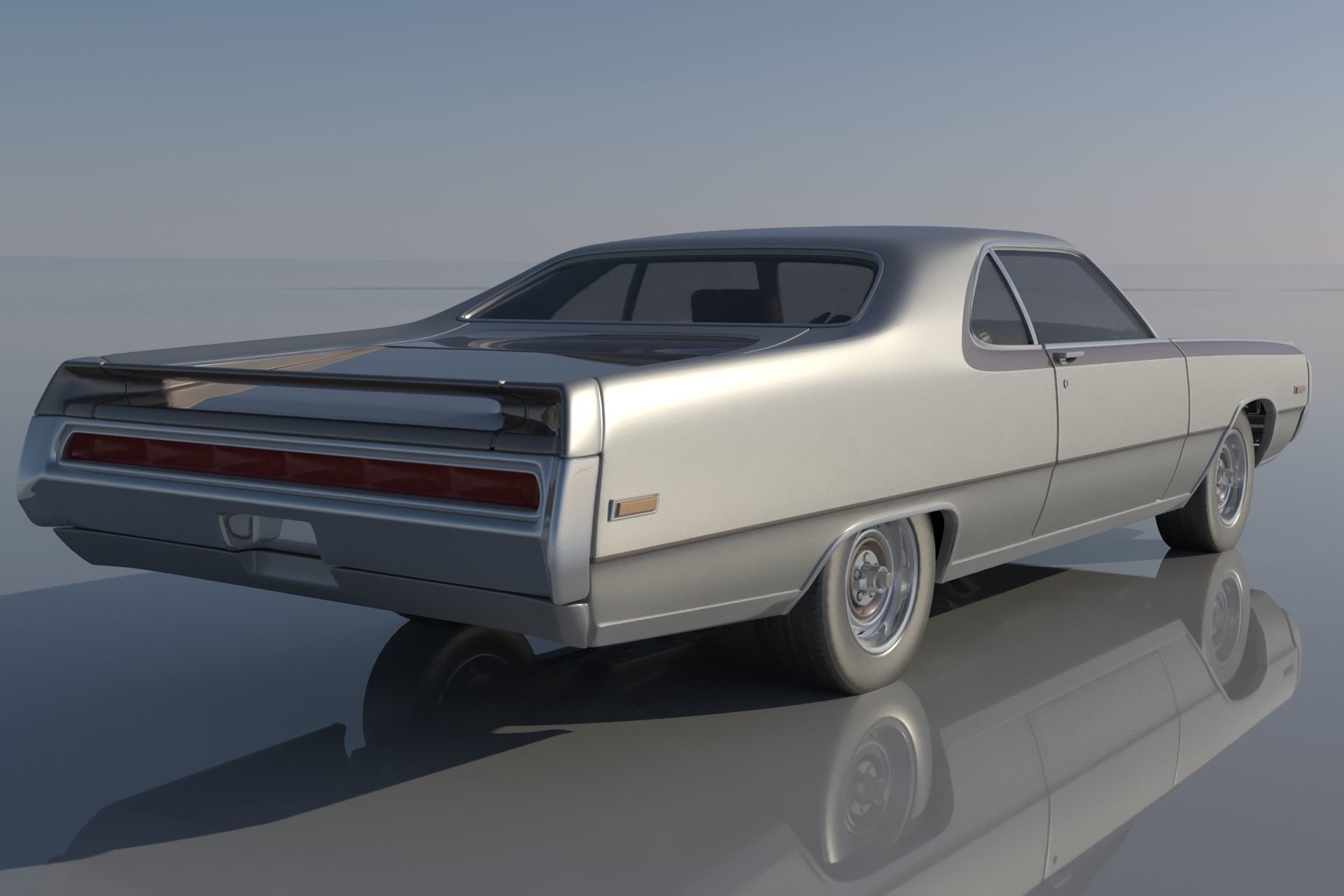 Chrysler 300 - 1970 3D print model_4