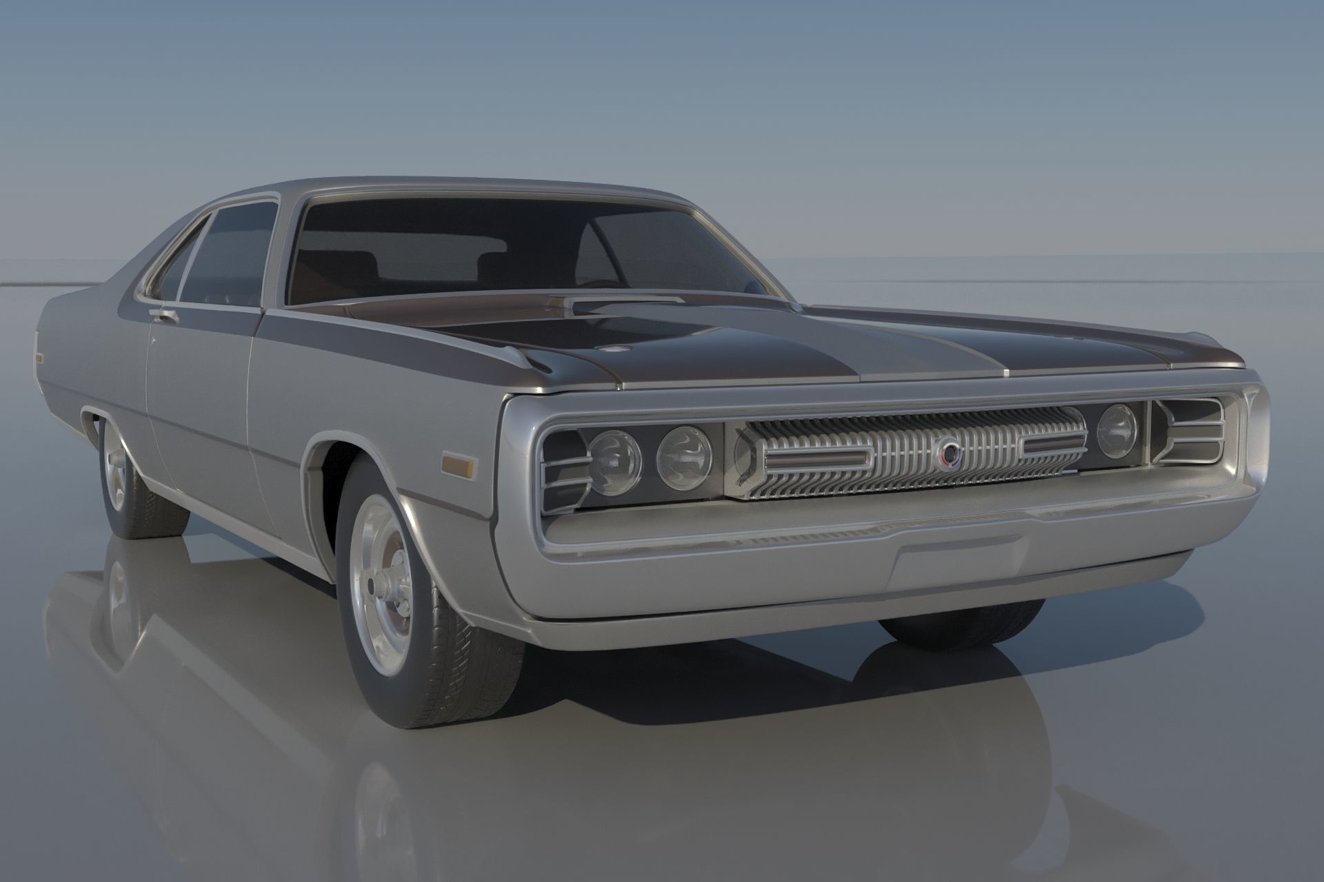 Chrysler 300 - 1970 3D print model_8