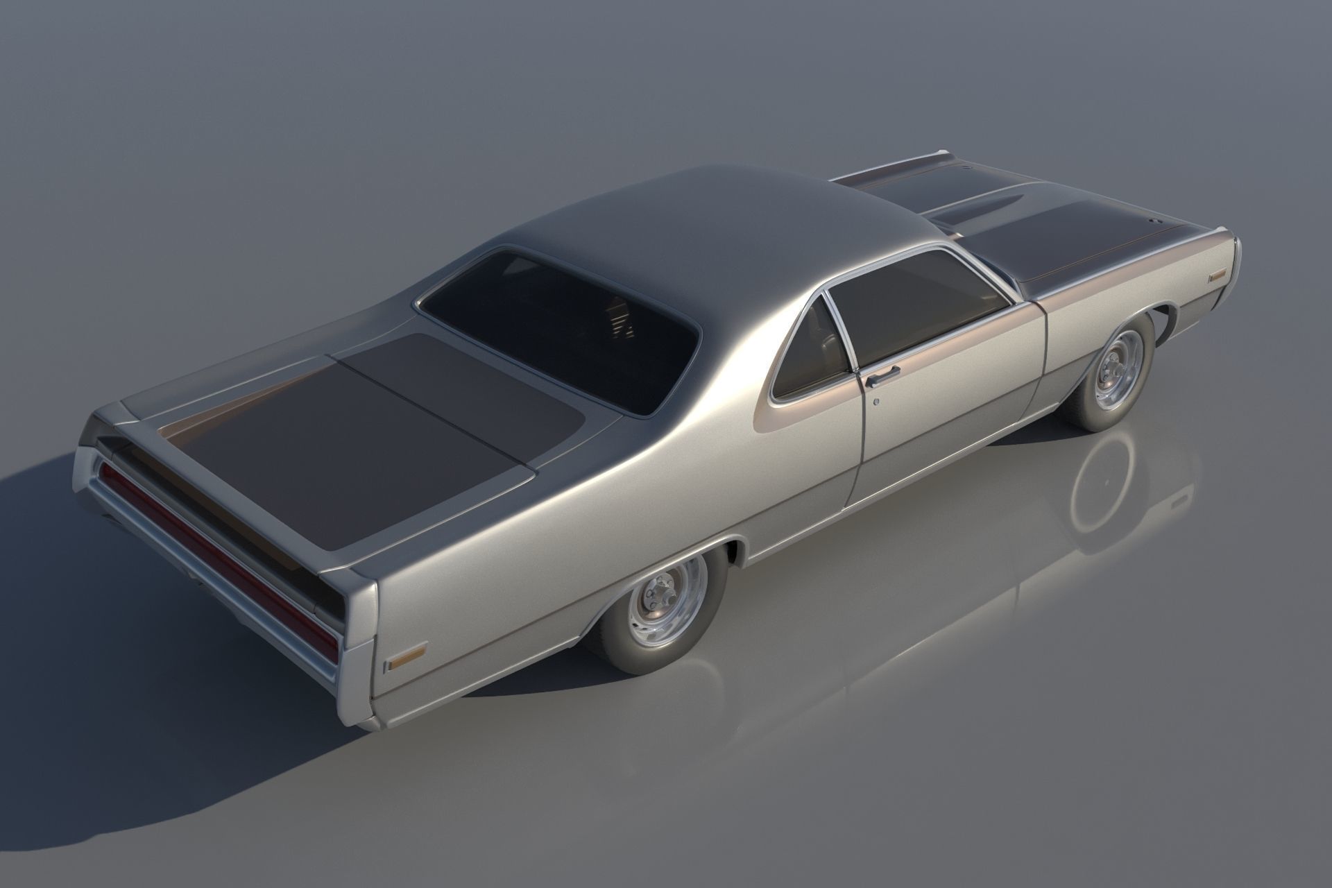 Chrysler 300 - 1970 3D print model_3