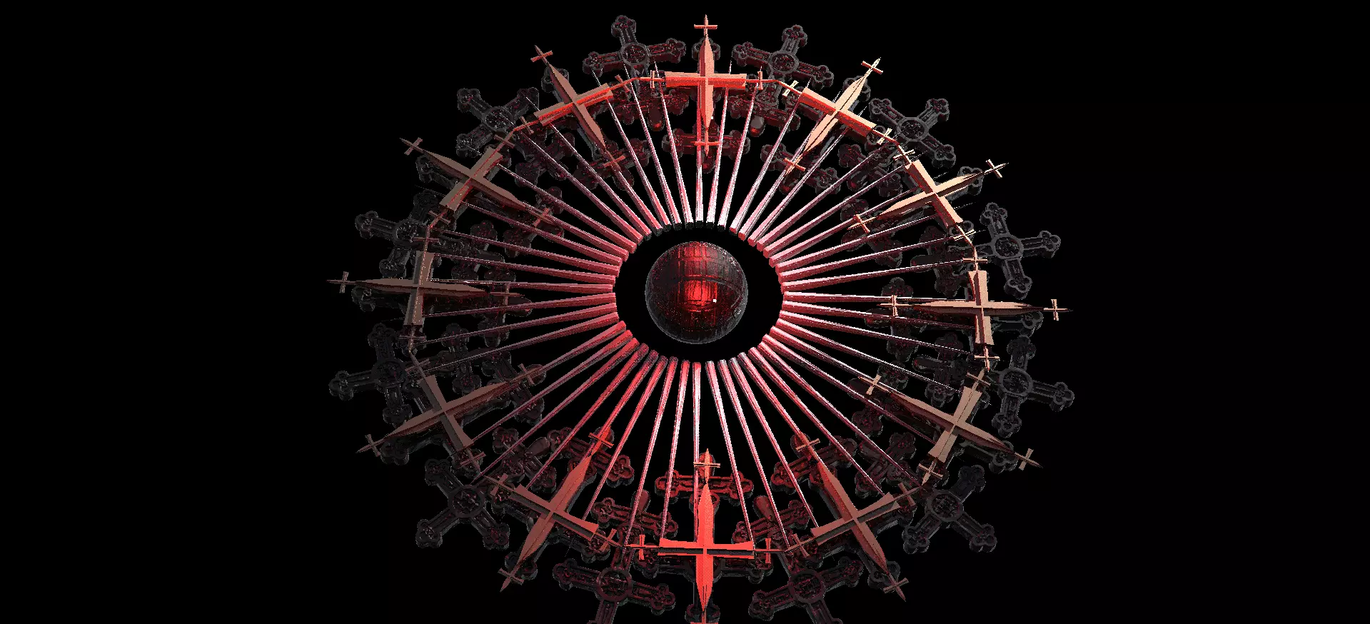 Angel Vortex Crown Sun Golden Sun 3D model_0