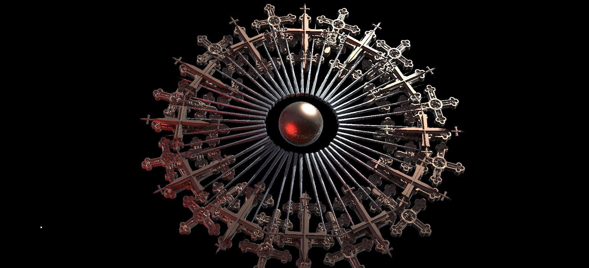 Angel Vortex Crown Pirate Gold  3D model_1