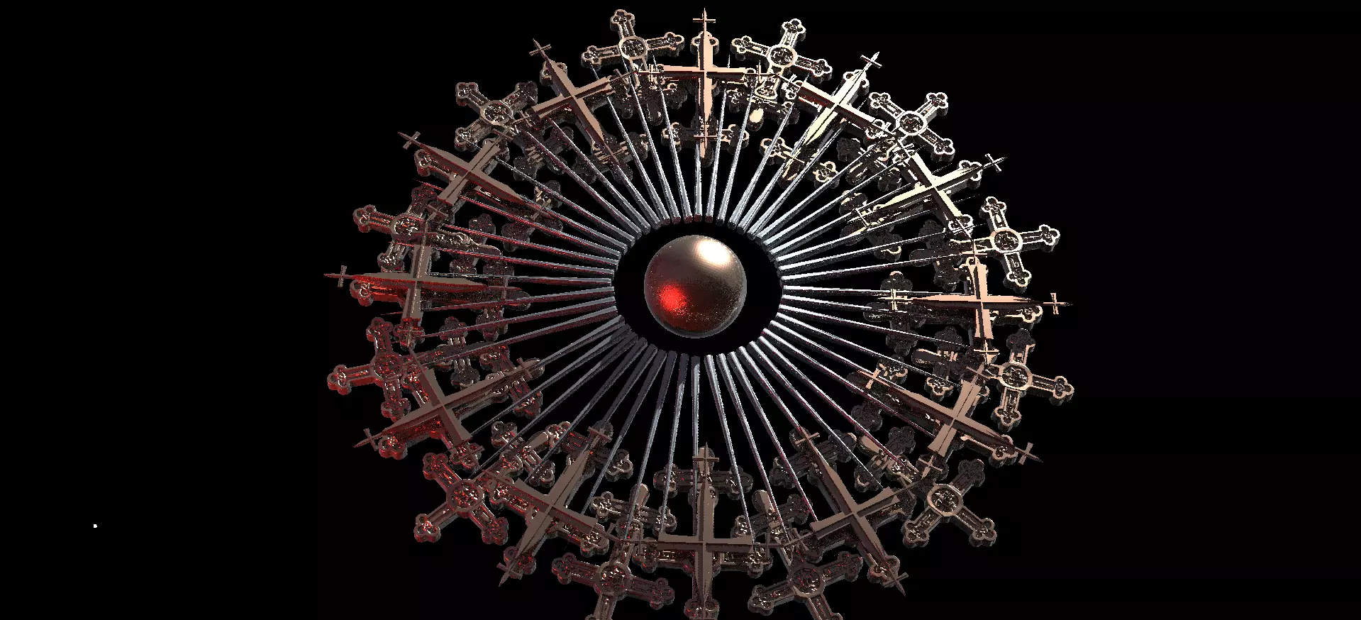 Angel Vortex Crown Pirate Gold  3D model_0