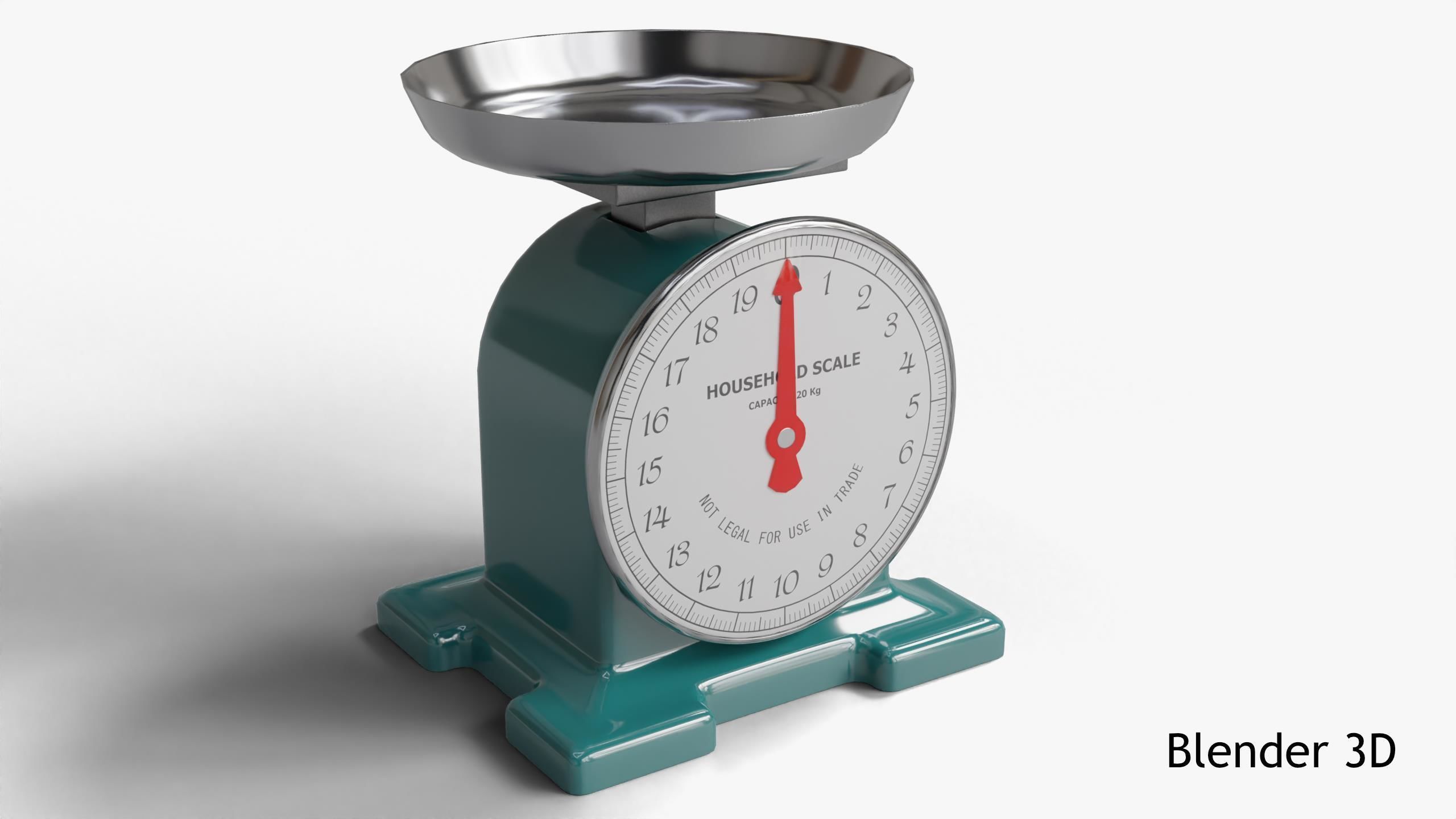 Vintage Kitchen Scale Low-poly 3D model_21