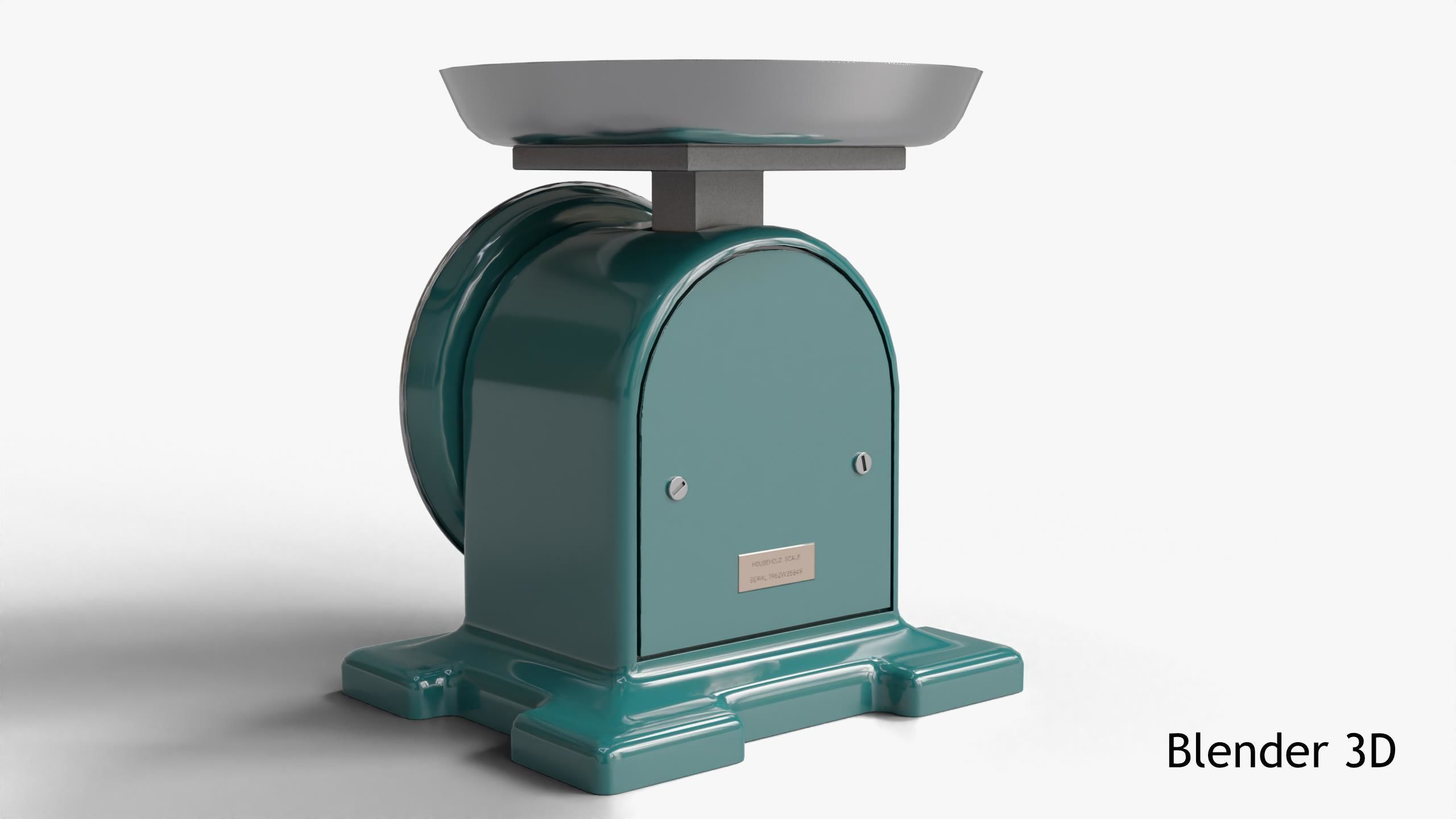 Vintage Kitchen Scale Low-poly 3D model_19