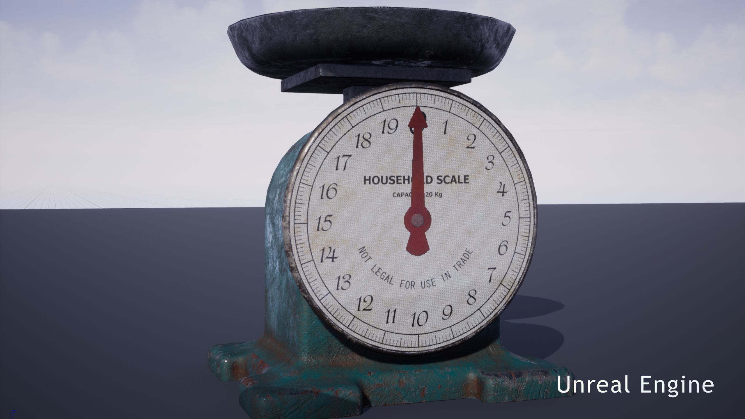 Vintage Kitchen Scale Low-poly 3D model_24