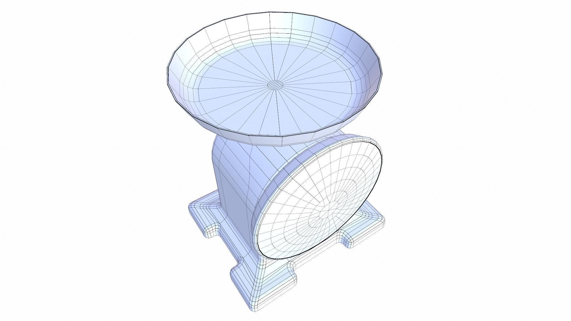 Vintage Kitchen Scale Low-poly 3D model_40