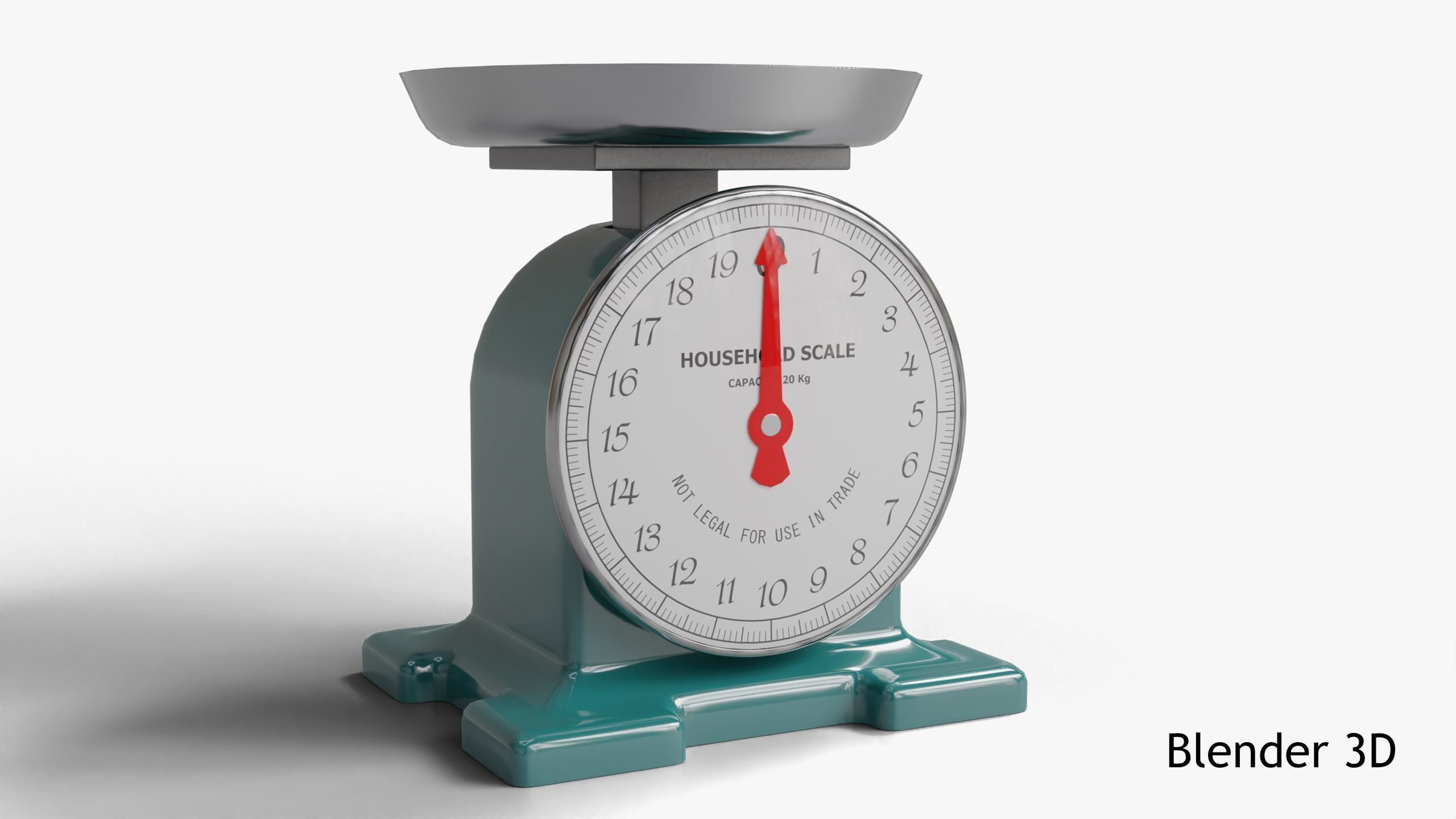 Vintage Kitchen Scale Low-poly 3D model_15