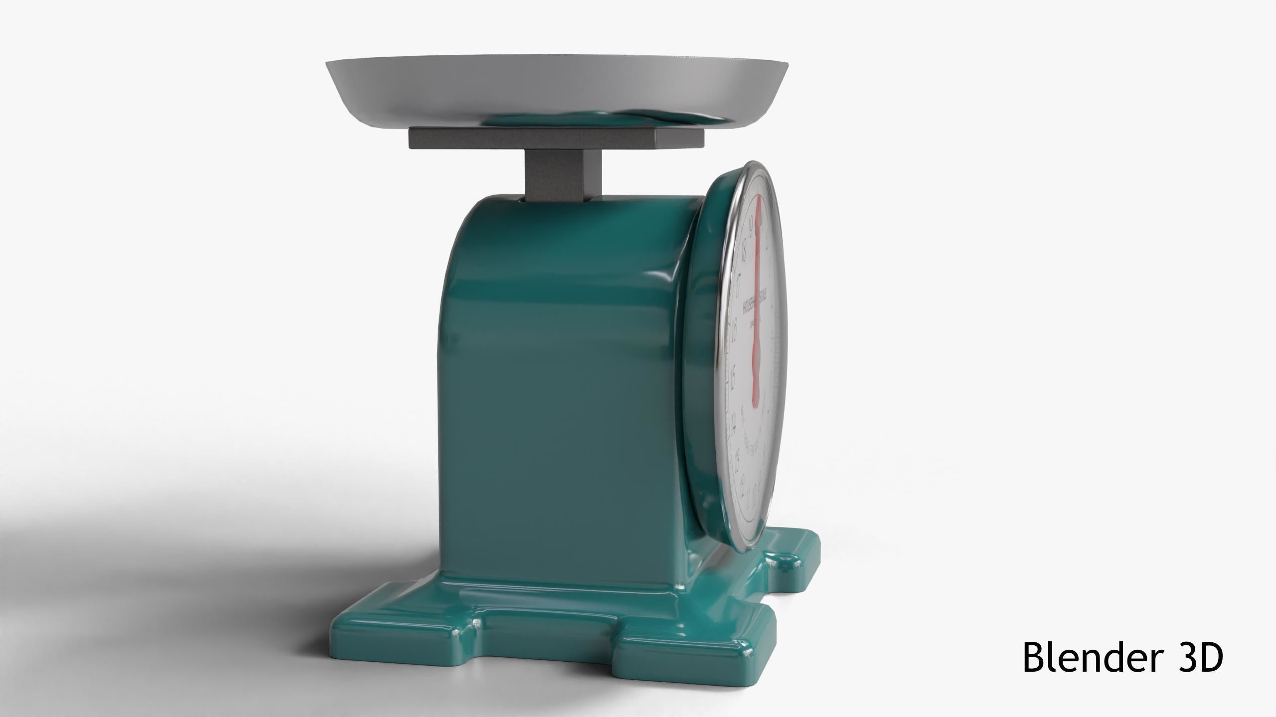 Vintage Kitchen Scale Low-poly 3D model_17